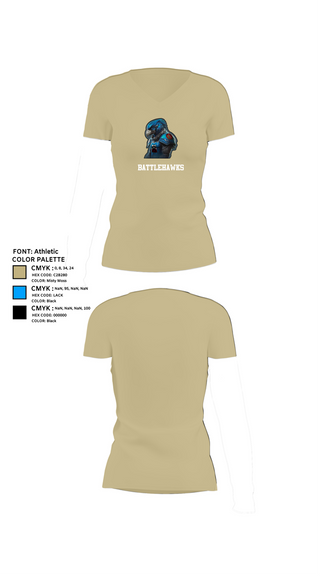 Womens Short Sleeve Vneck Shirt, Battlehawks, , Teamtime, Team time, sublimation, custom sports apparel, team uniforms, spirit wear, spiritwear, sports uniforms, custom shirts, team store, custom team store, fundraiser sports, apparel fundraiser