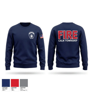 Crew Neck Sweatshirt, Caln Township, Fire Department, Teamtime, Team time, sublimation, custom sports apparel, team uniforms, spirit wear, spiritwear, sports uniforms, custom shirts, team store, custom team store, fundraiser sports, apparel fundraiser