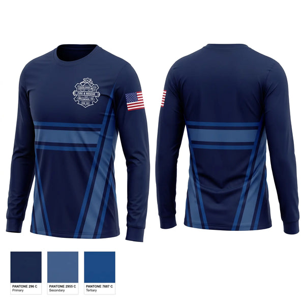 Long Sleeve Performance Shirt, Excelsior No. 1, Fire Department, Teamtime, Team time, sublimation, custom sports apparel, team uniforms, spirit wear, spiritwear, sports uniforms, custom shirts, team store, custom team store, fundraiser sports, apparel fundraiser