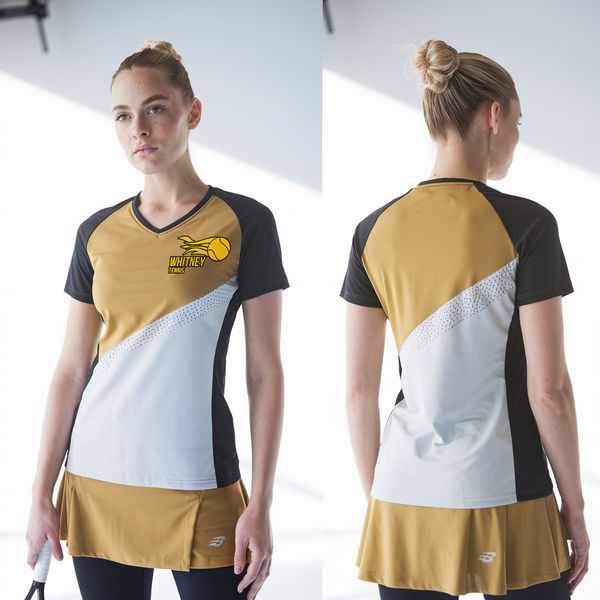Womens Short Sleeve Vneck Shirt, Whitney Boys Tennis, Tennis, Teamtime, Team time, sublimation, custom sports apparel, team uniforms, spirit wear, spiritwear, sports uniforms, custom shirts, team store, custom team store, fundraiser sports, apparel fundraiser