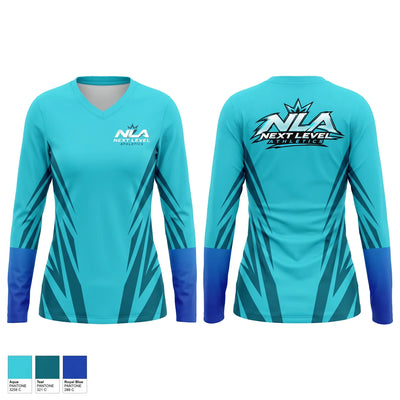 Next Level Athletics Women's Long Sleeve V-neck Shirt - 1