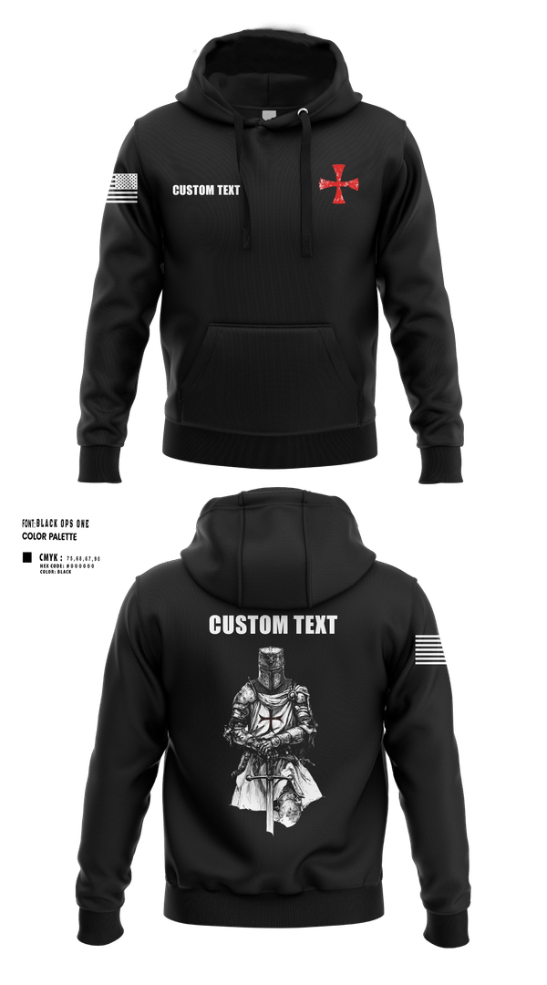 Hoodie, Templars, Army, Teamtime, Team time, sublimation, custom sports apparel, team uniforms, spirit wear, spiritwear, sports uniforms, custom shirts, team store, custom team store, fundraiser sports, apparel fundraiser