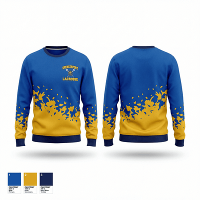 Spencerport Lacrosse 49891809 Crew Neck Sweatshirt - 1