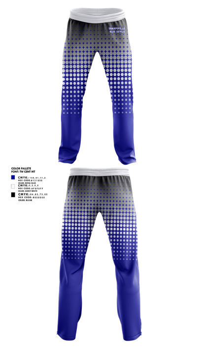 Sharpsville Blue Devils 61871742 Sweatpants - 2