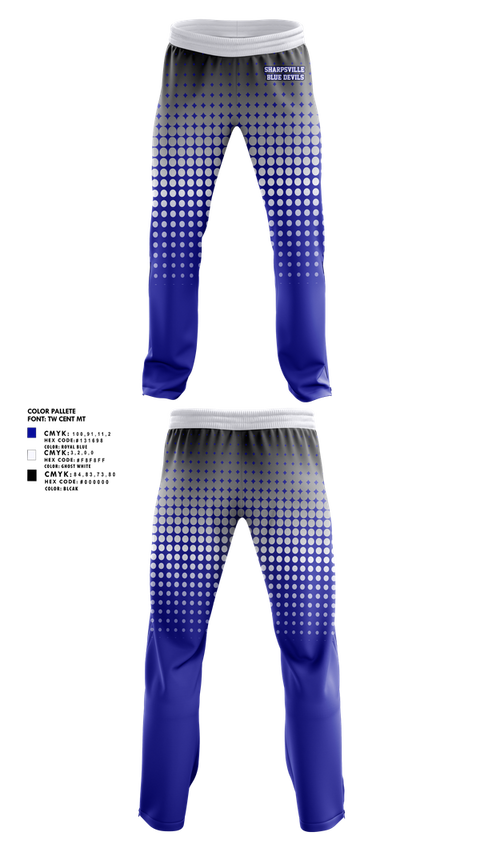 Sweatpants, Sharpsville Blue Devils, , Teamtime, Team time, sublimation, custom sports apparel, team uniforms, spirit wear, spiritwear, sports uniforms, custom shirts, team store, custom team store, fundraiser sports, apparel fundraiser