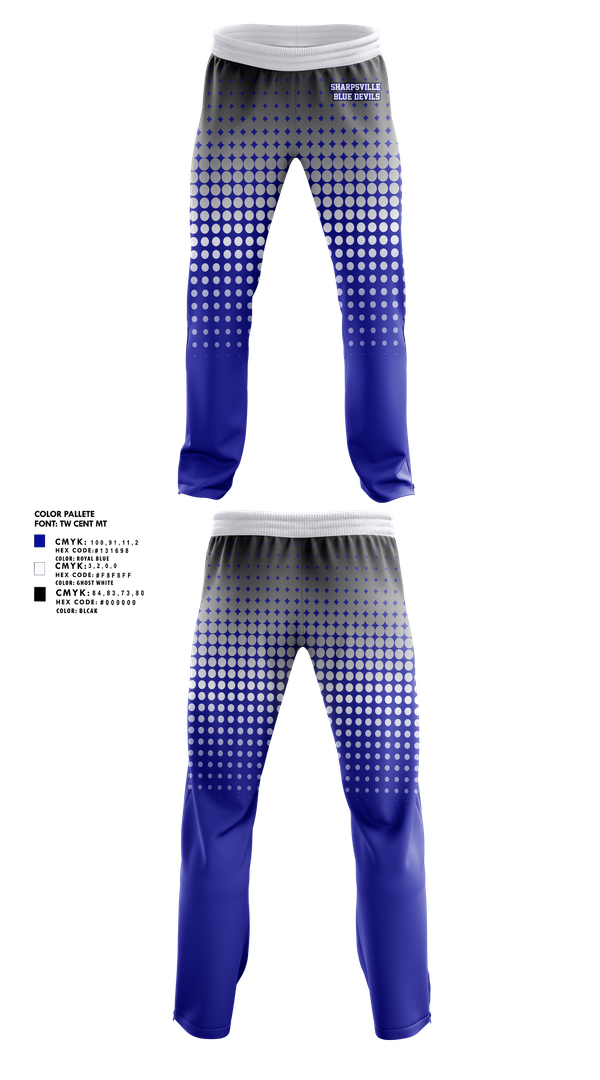 Sweatpants, Sharpsville Blue Devils, , Teamtime, Team time, sublimation, custom sports apparel, team uniforms, spirit wear, spiritwear, sports uniforms, custom shirts, team store, custom team store, fundraiser sports, apparel fundraiser