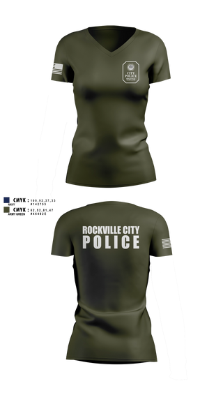 Womens Short Sleeve Vneck Shirt, Rockville City Police, Police, Teamtime, Team time, sublimation, custom sports apparel, team uniforms, spirit wear, spiritwear, sports uniforms, custom shirts, team store, custom team store, fundraiser sports, apparel fundraiser