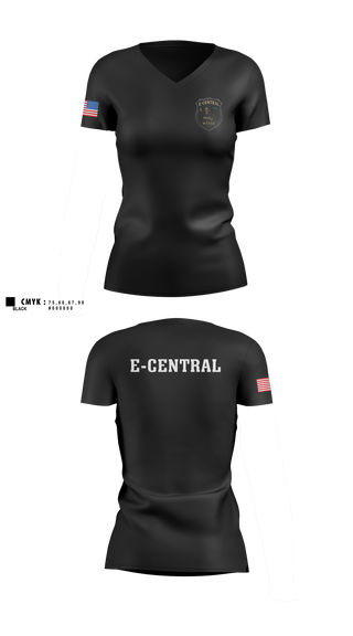 Womens Short Sleeve Vneck Shirt, PWCPD E Central, Police, Teamtime, Team time, sublimation, custom sports apparel, team uniforms, spirit wear, spiritwear, sports uniforms, custom shirts, team store, custom team store, fundraiser sports, apparel fundraiser