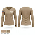 Guernsey Army Airfield Women's Long Sleeve V-neck Shirt - 1