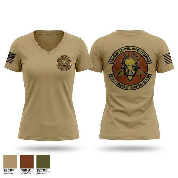 Womens Short Sleeve Vneck Shirt, 914th AIRCRAFT MAINTENANCE SQUADRON, Air Force, Teamtime, Team time, sublimation, custom sports apparel, team uniforms, spirit wear, spiritwear, sports uniforms, custom shirts, team store, custom team store, fundraiser sports, apparel fundraiser