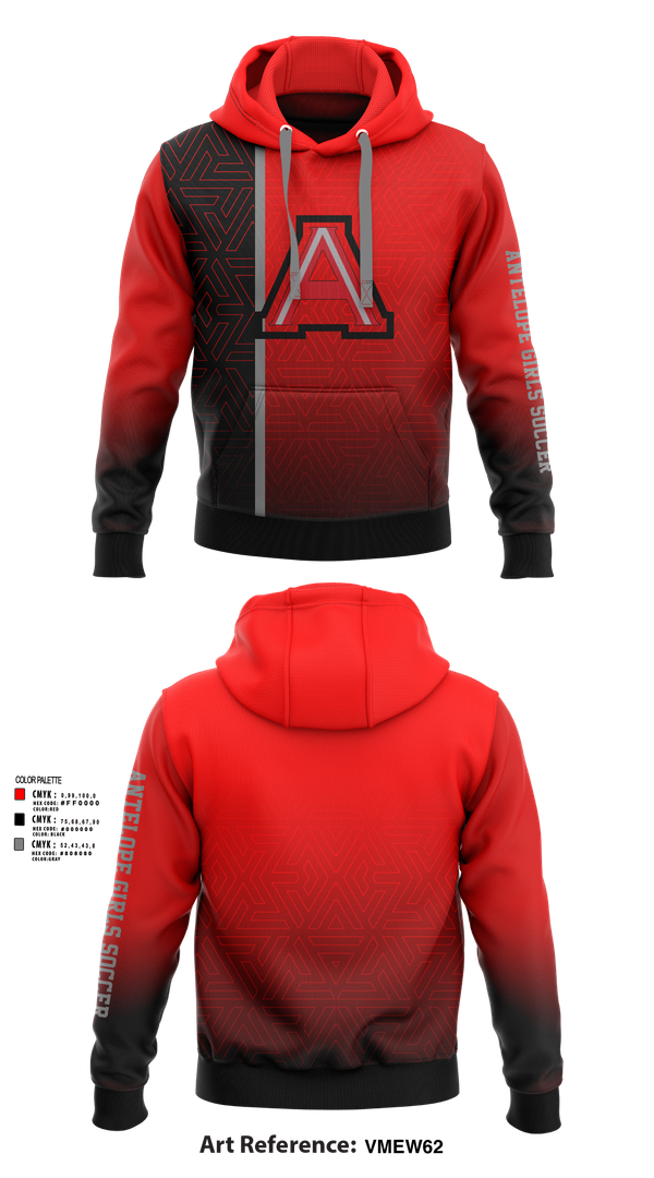 Hoodie, Antelope Girls Soccer, Women's Soccer, Teamtime, Team time, sublimation, custom sports apparel, team uniforms, spirit wear, spiritwear, sports uniforms, custom shirts, team store, custom team store, fundraiser sports, apparel fundraiser