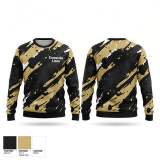 Crew Neck Sweatshirt, Crossville Lions, Baseball, Teamtime, Team time, sublimation, custom sports apparel, team uniforms, spirit wear, spiritwear, sports uniforms, custom shirts, team store, custom team store, fundraiser sports, apparel fundraiser