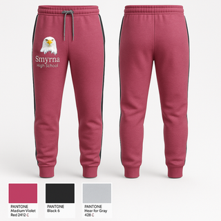 Joggers, Smyrna High school, Track & Field, Teamtime, Team time, sublimation, custom sports apparel, team uniforms, spirit wear, spiritwear, sports uniforms, custom shirts, team store, custom team store, fundraiser sports, apparel fundraiser
