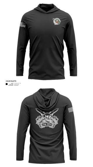 Long Sleeve Performance Shirt with hood, USS Illinois (SSN 786), , Teamtime, Team time, sublimation, custom sports apparel, team uniforms, spirit wear, spiritwear, sports uniforms, custom shirts, team store, custom team store, fundraiser sports, apparel fundraiser