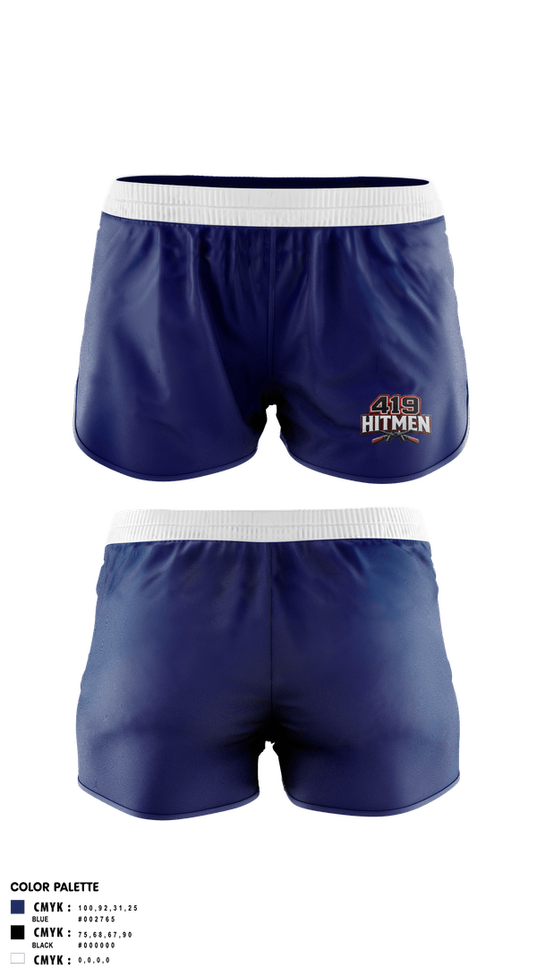 Womens Shorts, 419 hitmen, Softball, Teamtime, Team time, sublimation, custom sports apparel, team uniforms, spirit wear, spiritwear, sports uniforms, custom shirts, team store, custom team store, fundraiser sports, apparel fundraiser