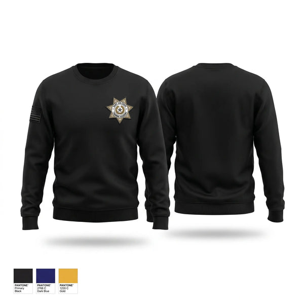 Crew Neck Sweatshirt, Gary Job Corps, Police, Teamtime, Team time, sublimation, custom sports apparel, team uniforms, spirit wear, spiritwear, sports uniforms, custom shirts, team store, custom team store, fundraiser sports, apparel fundraiser