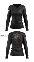 Cicero Fire Department Women's Long Sleeve V-neck Shirt - 2