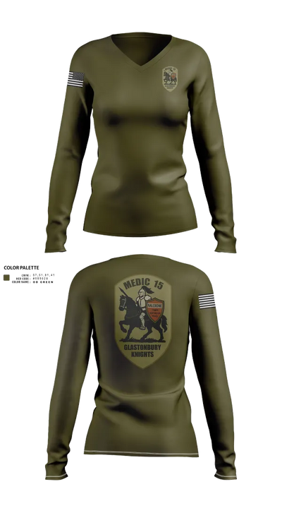 Engine 15 4145727 Women's Long Sleeve V-neck Shirt - 40