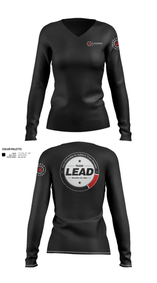 Womens Long Sleeve Vneck Shirt, Academy Jiu Jitsu, , Teamtime, Team time, sublimation, custom sports apparel, team uniforms, spirit wear, spiritwear, sports uniforms, custom shirts, team store, custom team store, fundraiser sports, apparel fundraiser