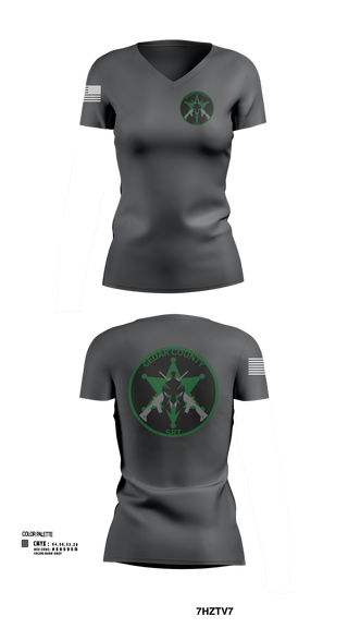Womens Short Sleeve Vneck Shirt, CEDAR COUNTY SRT, Police, Teamtime, Team time, sublimation, custom sports apparel, team uniforms, spirit wear, spiritwear, sports uniforms, custom shirts, team store, custom team store, fundraiser sports, apparel fundraiser