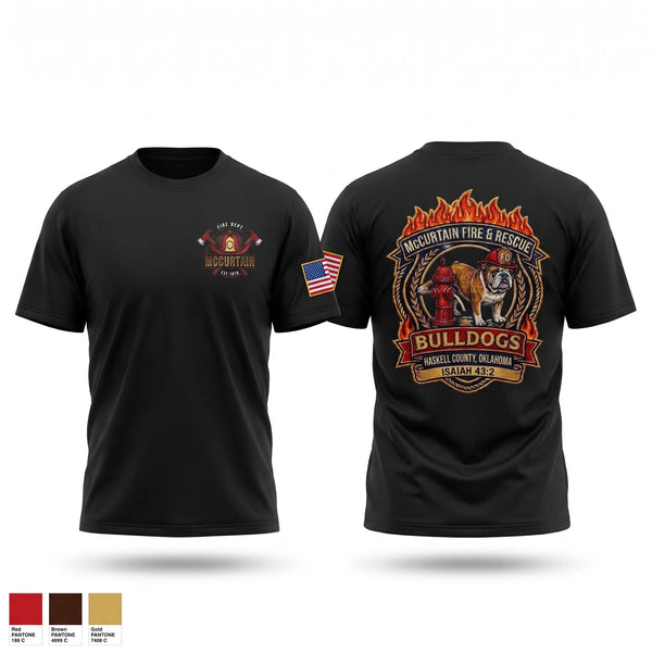 Old School Cotton Feel Shirt, McCurtain VFD, Fire Department, Teamtime, Team time, sublimation, custom sports apparel, team uniforms, spirit wear, spiritwear, sports uniforms, custom shirts, team store, custom team store, fundraiser sports, apparel fundraiser
