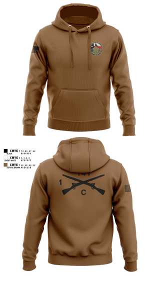 Hoodie, C Co 1-141 IN, Army, Teamtime, Team time, sublimation, custom sports apparel, team uniforms, spirit wear, spiritwear, sports uniforms, custom shirts, team store, custom team store, fundraiser sports, apparel fundraiser