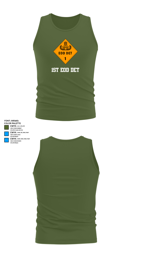 Tank Top, 1st EOD DET, , Teamtime, Team time, sublimation, custom sports apparel, team uniforms, spirit wear, spiritwear, sports uniforms, custom shirts, team store, custom team store, fundraiser sports, apparel fundraiser
