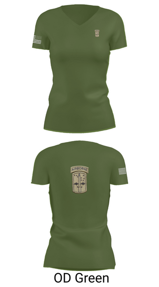 Womens Short Sleeve Vneck Shirt, C co 4/327th INF BN, , Teamtime, Team time, sublimation, custom sports apparel, team uniforms, spirit wear, spiritwear, sports uniforms, custom shirts, team store, custom team store, fundraiser sports, apparel fundraiser