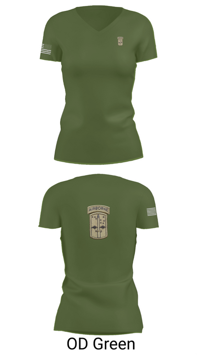 C co 4/327th INF BN 89497765 Women's Short Sleeve V-neck Shirt - 48