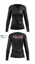 Farmersville PD 79082550 Women's Long Sleeve V-neck Shirt - 103