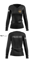 Roanoke K9 43829543 Women's Long Sleeve V-neck Shirt - 1
