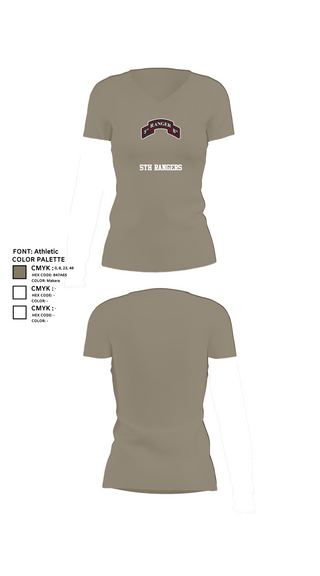 Womens Short Sleeve Vneck Shirt, 5th Rangers, , Teamtime, Team time, sublimation, custom sports apparel, team uniforms, spirit wear, spiritwear, sports uniforms, custom shirts, team store, custom team store, fundraiser sports, apparel fundraiser
