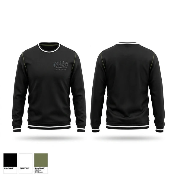 Crew Neck Sweatshirt, Geldy’s Run Club, Cross Country, Teamtime, Team time, sublimation, custom sports apparel, team uniforms, spirit wear, spiritwear, sports uniforms, custom shirts, team store, custom team store, fundraiser sports, apparel fundraiser