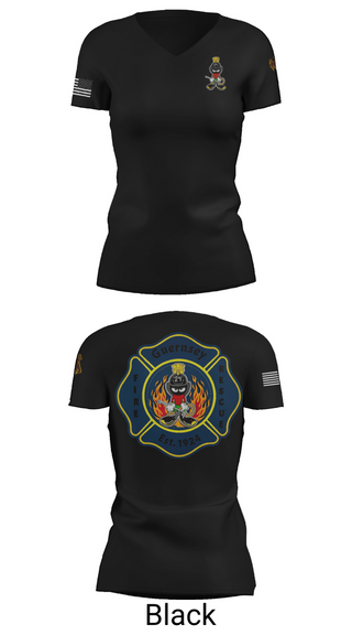 Womens Short Sleeve Vneck Shirt, Guernsey Fire & Rescue, , Teamtime, Team time, sublimation, custom sports apparel, team uniforms, spirit wear, spiritwear, sports uniforms, custom shirts, team store, custom team store, fundraiser sports, apparel fundraiser