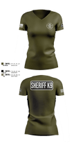 Montgomery County Sheriff’s Office K9 Unit 21073069 Women's Short Sleeve V-neck Shirt - 106