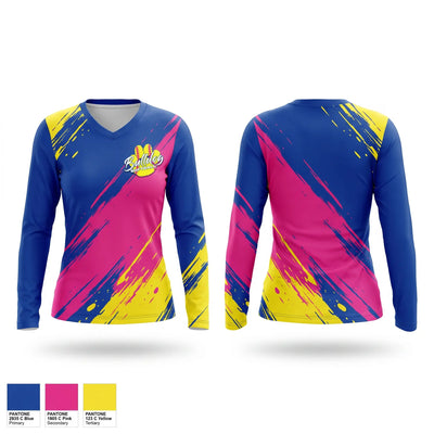 Bulldogs Women's Long Sleeve V-neck Shirt - 1