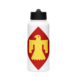 GOLD 78279862 Stainless Steel Water Bottle with a Straw Lid