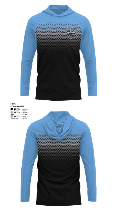 East Chapel Hill High School Swimming Long Sleeve Performance Shirt with hood - 3
