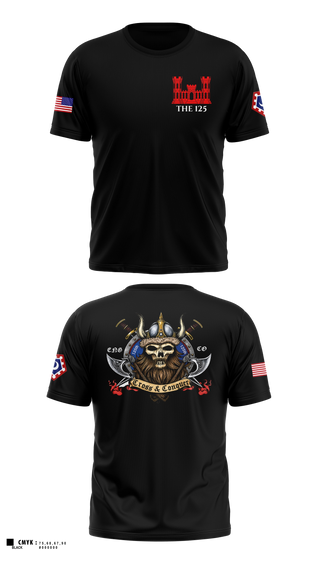 Old School Cotton Feel Shirt, 125 ENGINEER COMPANY, National Guard, Teamtime, Team time, sublimation, custom sports apparel, team uniforms, spirit wear, spiritwear, sports uniforms, custom shirts, team store, custom team store, fundraiser sports, apparel fundraiser