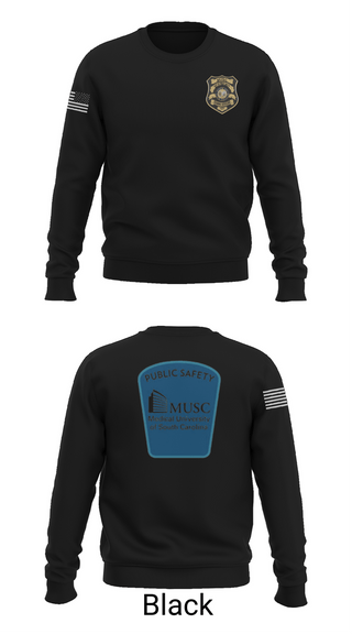 Crew Neck Sweatshirt, MUSC POLICE, Police, Teamtime, Team time, sublimation, custom sports apparel, team uniforms, spirit wear, spiritwear, sports uniforms, custom shirts, team store, custom team store, fundraiser sports, apparel fundraiser