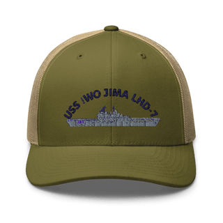 USS IWO JIMA LHD7 FRG Retro Trucker Hat | Yupoong 6606