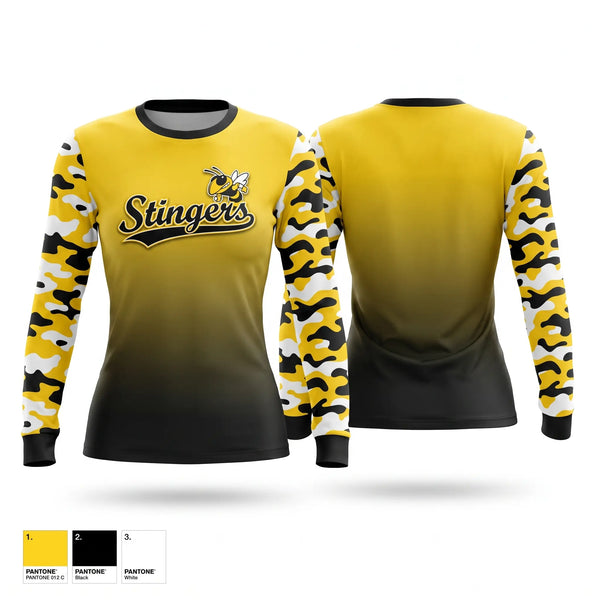 Long Sleeve Performance Shirt, Stingers, Baseball, Teamtime, Team time, sublimation, custom sports apparel, team uniforms, spirit wear, spiritwear, sports uniforms, custom shirts, team store, custom team store, fundraiser sports, apparel fundraiser