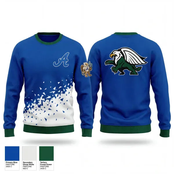 Crew Neck Sweatshirt, The Academy Cheer, Cheer, Teamtime, Team time, sublimation, custom sports apparel, team uniforms, spirit wear, spiritwear, sports uniforms, custom shirts, team store, custom team store, fundraiser sports, apparel fundraiser