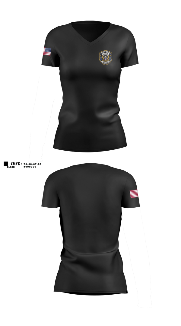 Womens Short Sleeve Vneck Shirt, West Side regional police department, Police, Teamtime, Team time, sublimation, custom sports apparel, team uniforms, spirit wear, spiritwear, sports uniforms, custom shirts, team store, custom team store, fundraiser sports, apparel fundraiser