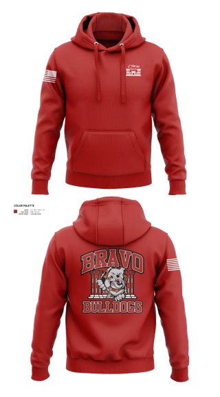 Hoodie, Bravo Company “Bulldogs” 31st Engineer Battalion, , Teamtime, Team time, sublimation, custom sports apparel, team uniforms, spirit wear, spiritwear, sports uniforms, custom shirts, team store, custom team store, fundraiser sports, apparel fundraiser