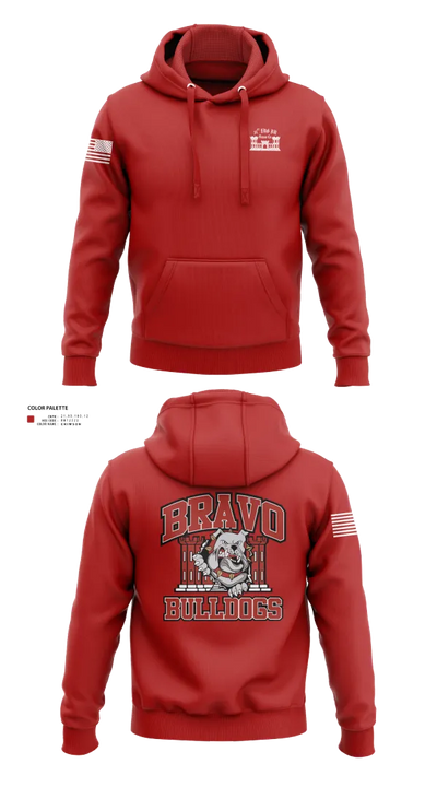 Bravo Company “Bulldogs” 31st Engineer Battalion 91447839 Hoodie - 101