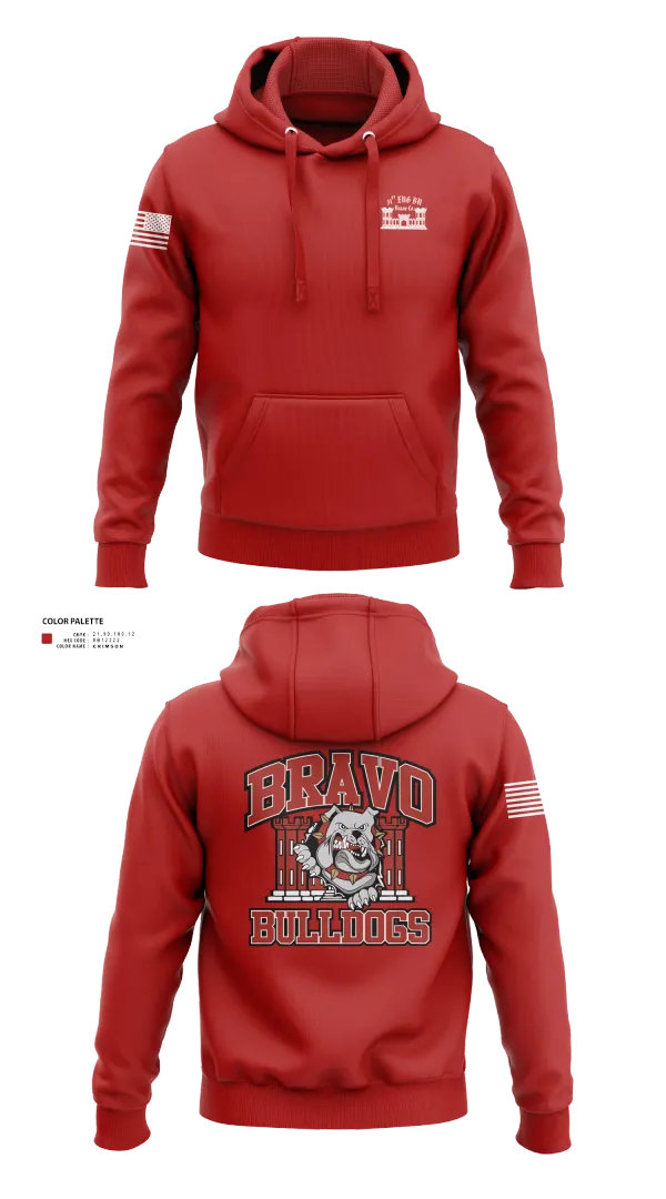 Hoodie, Bravo Company “Bulldogs” 31st Engineer Battalion, , Teamtime, Team time, sublimation, custom sports apparel, team uniforms, spirit wear, spiritwear, sports uniforms, custom shirts, team store, custom team store, fundraiser sports, apparel fundraiser