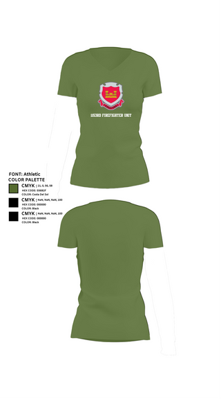 Womens Short Sleeve Vneck Shirt, 1153rd Firefighter Unit, , Teamtime, Team time, sublimation, custom sports apparel, team uniforms, spirit wear, spiritwear, sports uniforms, custom shirts, team store, custom team store, fundraiser sports, apparel fundraiser