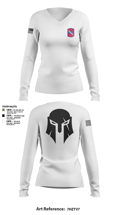C TRP 1-134th 38987820 Women's Long Sleeve V-neck Shirt - 2
