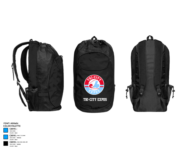 Gear Bag, Tri-City Expos, Baseball, Teamtime, Team time, sublimation, custom sports apparel, team uniforms, spirit wear, spiritwear, sports uniforms, custom shirts, team store, custom team store, fundraiser sports, apparel fundraiser
